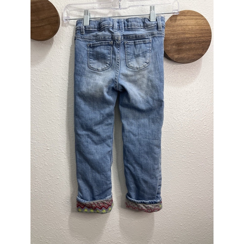 2013 GAP 1969 Denim Toddler Girl Size 5T Lined Jeans Playdate Straight Style - Picture 4 of 9